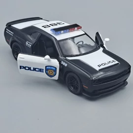 Dodge Challenger SRT Damon 170 rendőr Kinsmart autó modell, kisautó