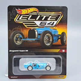Hot Wheels Elite 64 - Bugatti Type 59 retró autómodell