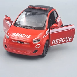 Fiat 500e tűzoltóautó Kinsmart modell kisautó