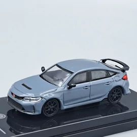 Honda Civic Type R 2023 1:64 Para szürke autó modell
