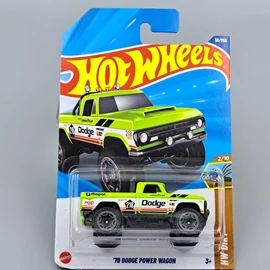 Hot Wheels - Dodge Power Wagon '70 retró autó modell, játékautó