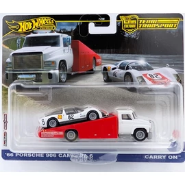 Porsche 906 Carrera 6 + Carry On Trailer Hot Wheels modellautó