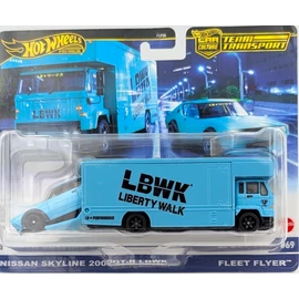 Nissan Skyline 2000GT-R + Fleet Flyer Hot Wheels modell autó