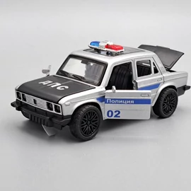 Speciális jármű Lada 1500 ezüst fém játék autó