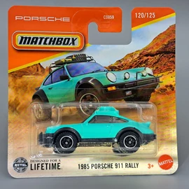 Porsche 911 Rally 1985 1:64 Matchbox retró autó modell