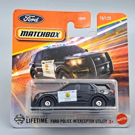 Ford Police utility 1:64 Matchbox modell autó