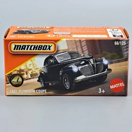 Plymouth Coupe 1941 1:64 Matchbox fekete fém autó modell