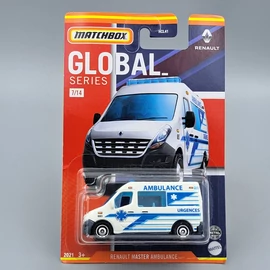 Renault Master Ambulance Matchbox kék bliszteres autó modell