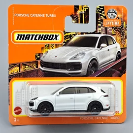 Porsche Cayenne Turbo fehér Matchbox autó modell, játékautó