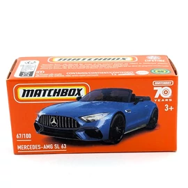  Mercedes AMG SL 63 1:64 Matchbox kék fém kisautó modellautó