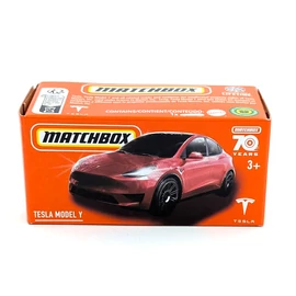 Tesla model Y 1:64 Matchbox piros kisautó