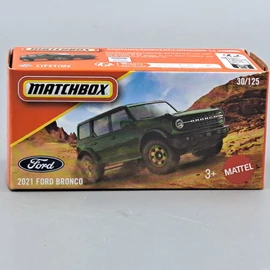 Ford Bronco 2021 zöld Matchbox modell D