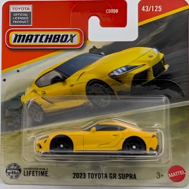 Toyota GR Supra 2023 Matchbox sárga kisautó