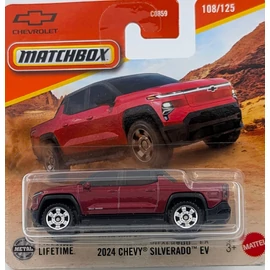 Chevy Silverado EV 2024 Matchbox piros kisautó