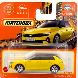 Opel Astra 2022 1:64 Matchbox sárga kisautó