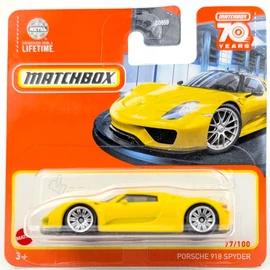 Porsche 918 Spyder sárga Matchbox kisautó