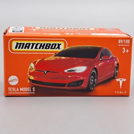 Tesla Model S 1:64 piros Matchbox D