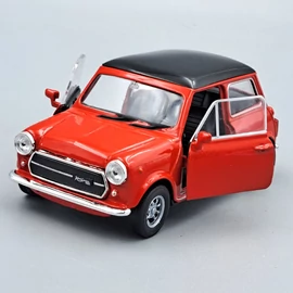 Mini Cooper 1300 piros Welly retró autó modell