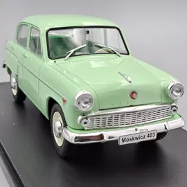Moszkvics 403 1:24 zöld fém autó modell