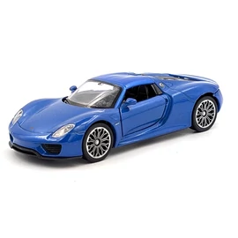 Porsche 918 Spyder kék Welly modell autó fémautó