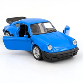 Porsche 911 Turbo 3.3 kék játékautó modell