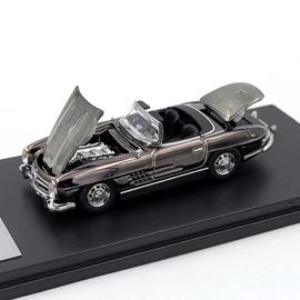  Mercedes Benz 300SL Roadster 1:64 szürke retró modell autó