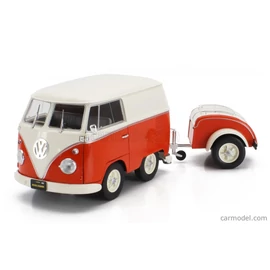 Volkswagen bus utánfutóval 1:18 narancs