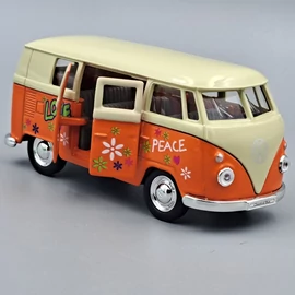 Volkswagen T1 Bus 1963 virágos Welly modellautó játékautó