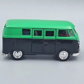 Volkswagen T1 Bus 1963 fekete-sötétzöld Welly retró kisautó