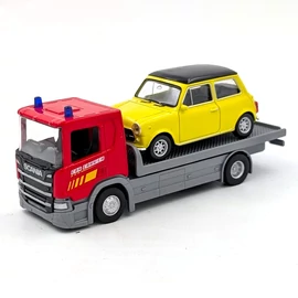 Scania P320 Auto Trailer + Mini Morris Welly játékautó