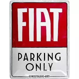 Nostalgic Art fém tábla Fiat Parking autós ajándék