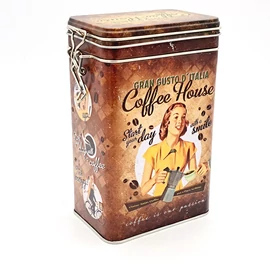 Csatos Fémdoboz - Coffee House Barna Nostalgic-Art ajándék
