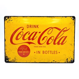 Fém Tábla - Coca-Cola Sárga