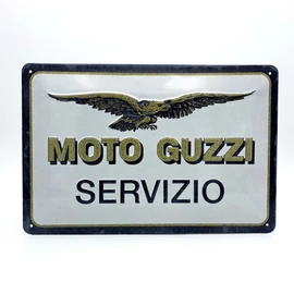 Fém Tábla - Moto Guzzi Servizio