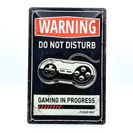 Fém Tábla - Warning Gaming