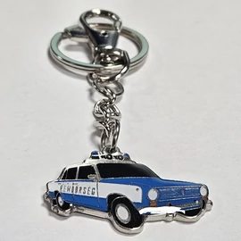 Lada 1200 rendőr kulcstartó kék