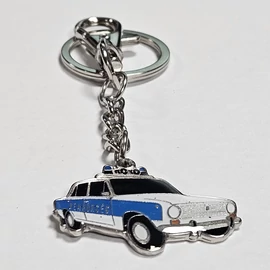 Lada 1200 rendőr kulcstartó fehér