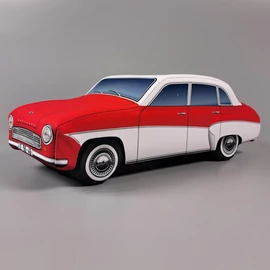 Plüss Wartburg 312 DeLuxe plüss jármű