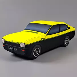 Plüss Opel Kadett GT/E 1977 Sárga-Fekete plüss jármű