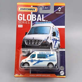 Renault Ambulance kék 1:64 Global Matchbox autó modell