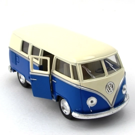 Volkswagen Classical Busz vajszínű tetős fémautó 3