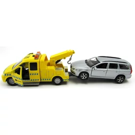 Autómentő hanggal és fénnyel - Volvo autóval ezüst makettautó