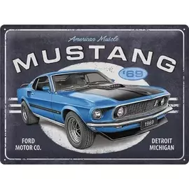 Nostalgic Art fém tábla Ford Mustang kék