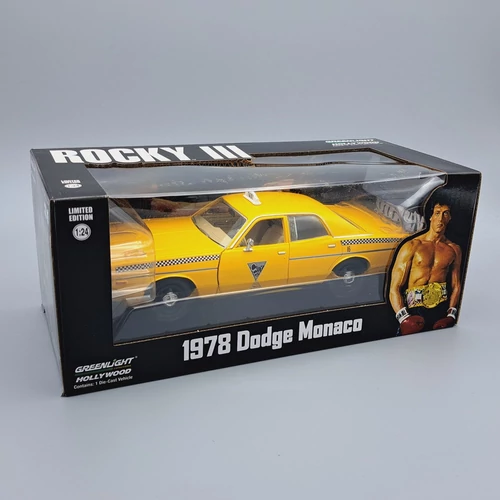 Dodge Monaco Taxi 1978 1:24 Rocky 3 autó modell