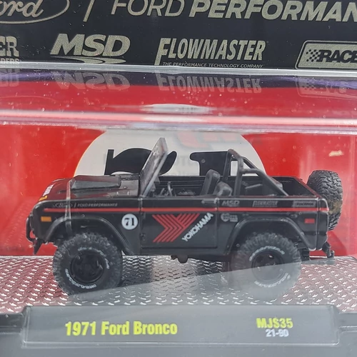 Ford Bronco 1971 1:64 Yokohama Mini GT Mijo modell autó