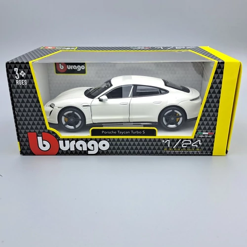 Porsche Taycan Turbo S 1:24 Burago fém modellautó