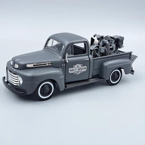 Ford F1 Pickup 1948+Harley WLA 1942 1:24 retró modellautó
