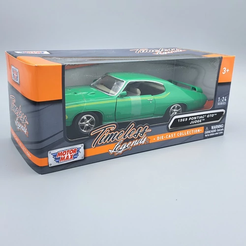 Pontiac GTO 1969 1:24 zöld Motor Max fém autó modell