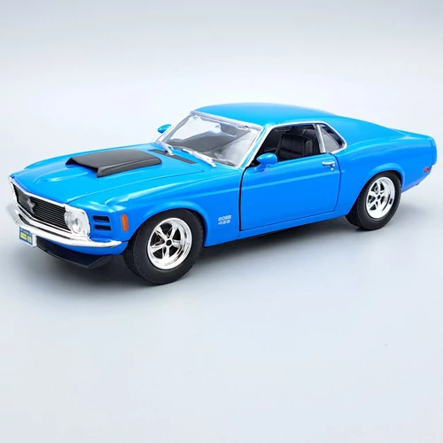  Ford Mustang Boss 429 1970 1:24 kék fém autó modell