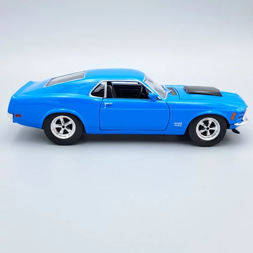  Ford Mustang Boss 429 1970 1:24 kék fém autó modell